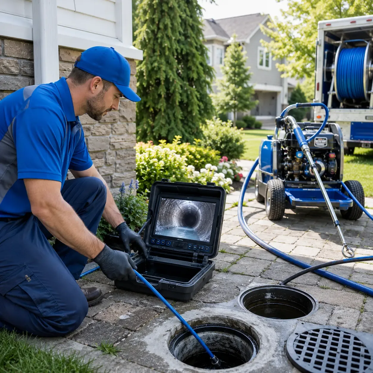 Outdoor drain cleaning professionals serving Ellington, CT