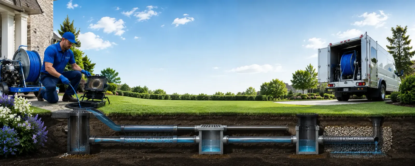 Outdoor drain cleaning information for Ellington, CT